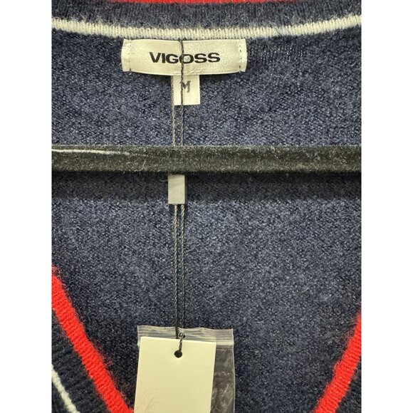 VIGOSS Womens Cardigan Navy Sweater MEDIUM - Picture 5 of 7